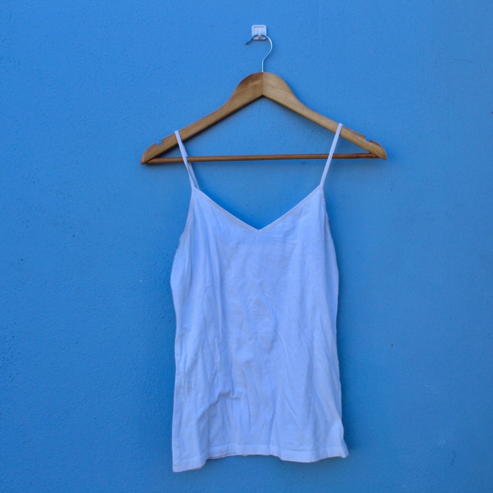 V neck white camisole